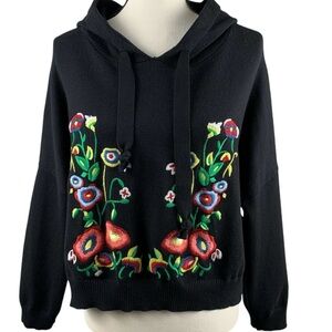 Zara embroidered flower hoodie